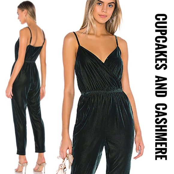 cupcakes & cashmere Pants - NWT Cupcakes & Cashmere Budapest Velvet Jumpsuit L